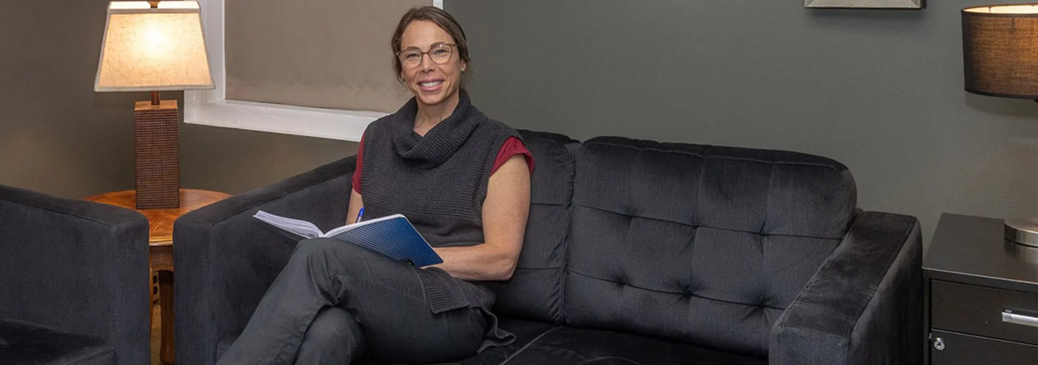Karyn on couch